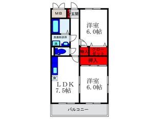 アルカディア箕輪の物件間取画像